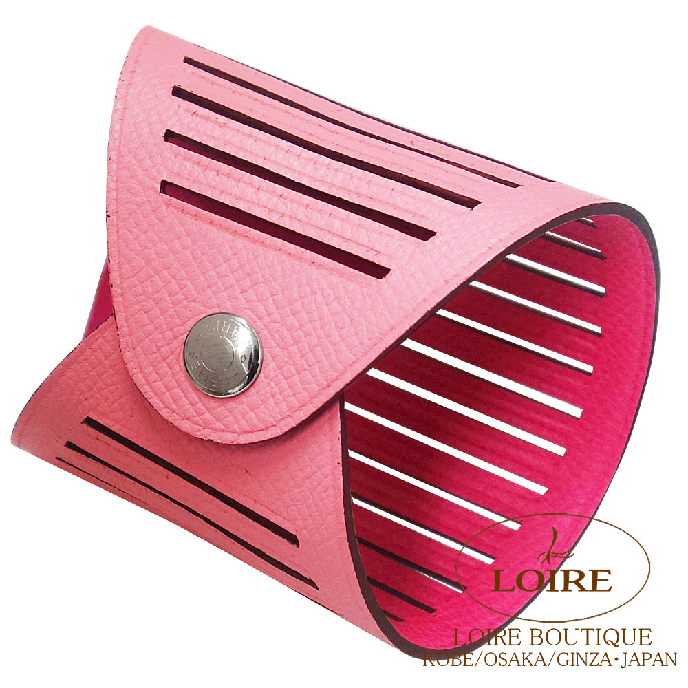 エルメス<br>petit h [プティ アッシュ]<br>ブレスレット<br>ローズコンフェッティ×ローズティリアン<br>エプソン<br>シルバー金具
