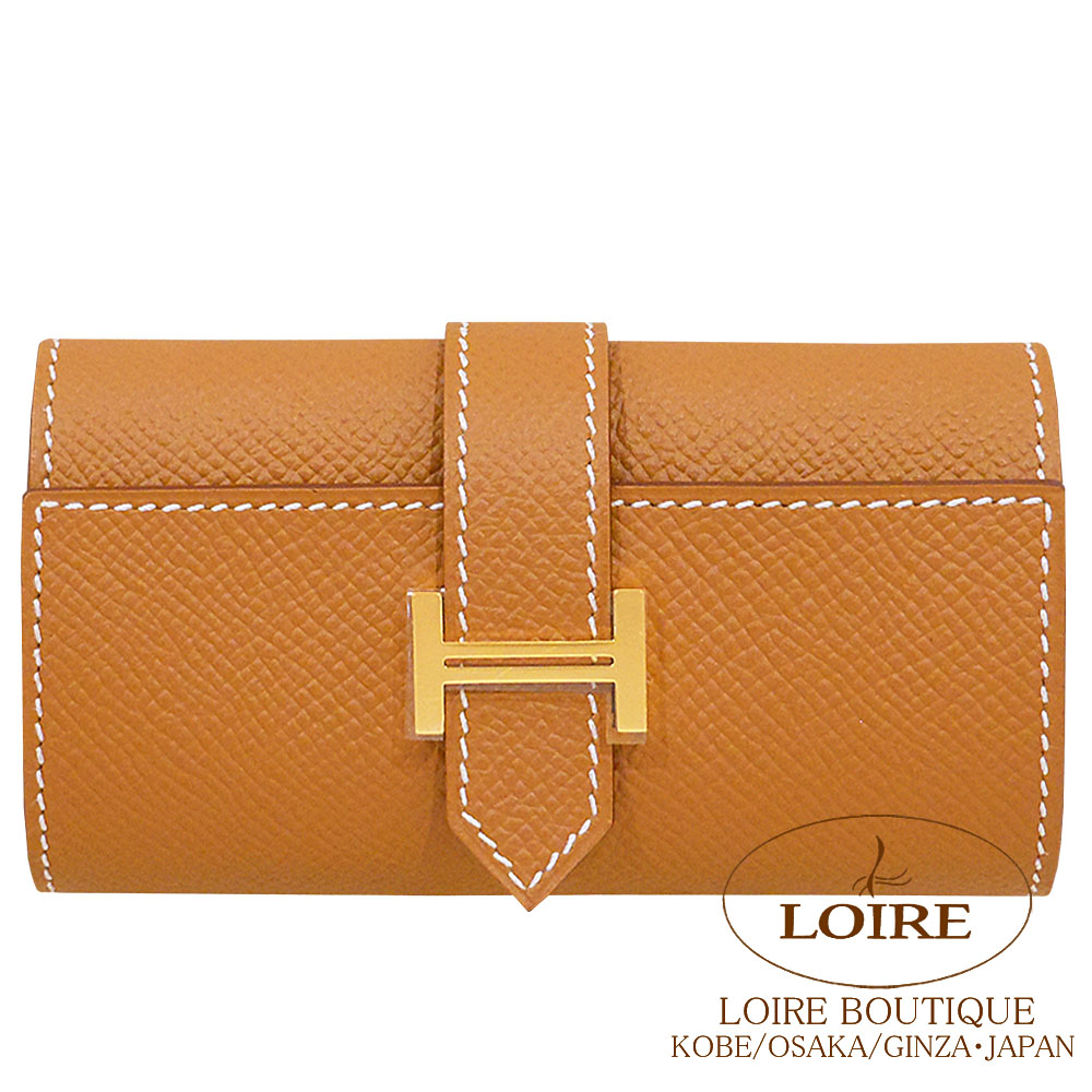 エルメス<br>ベアン キーケース 4連<br>ゴールド<br>エプソン<br>ゴールド金具
