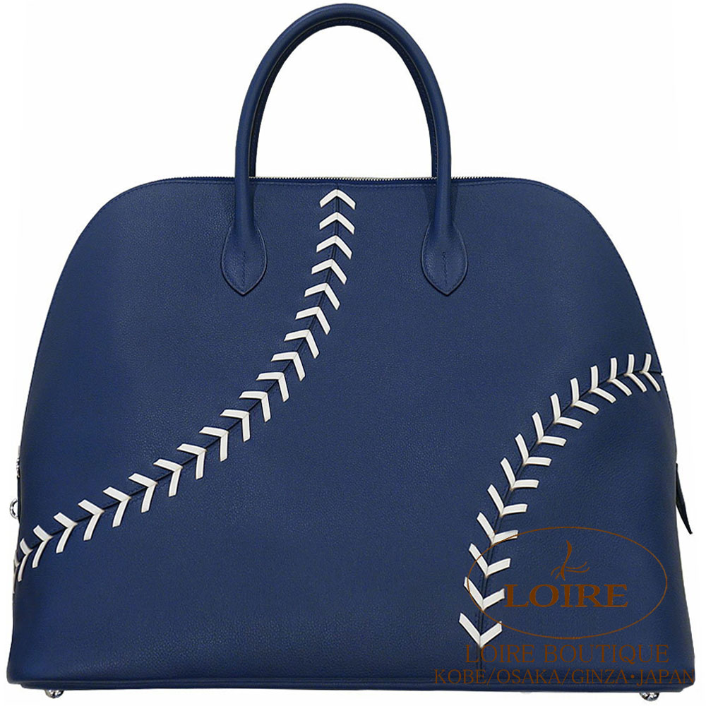 エルメス<br>ボリード 1923 45cm<br>ベースボール<br>ブルードマルト×シロ<br>ヴォー・エヴァーカラー<br>シルバー金具