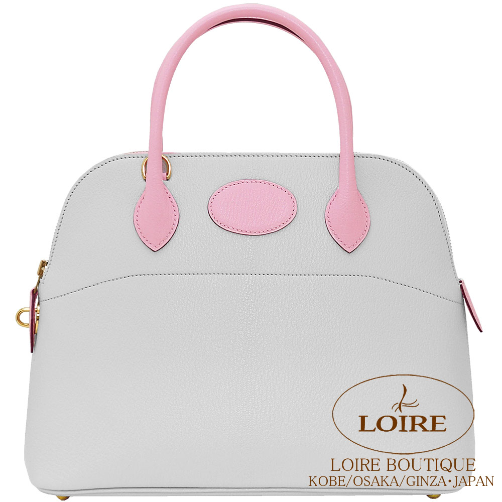 エルメス<br>ボリード 31cm<br>パーソナル<br>グリペール×ローズサクラ<br>シェーブル<br>ゴールド金具