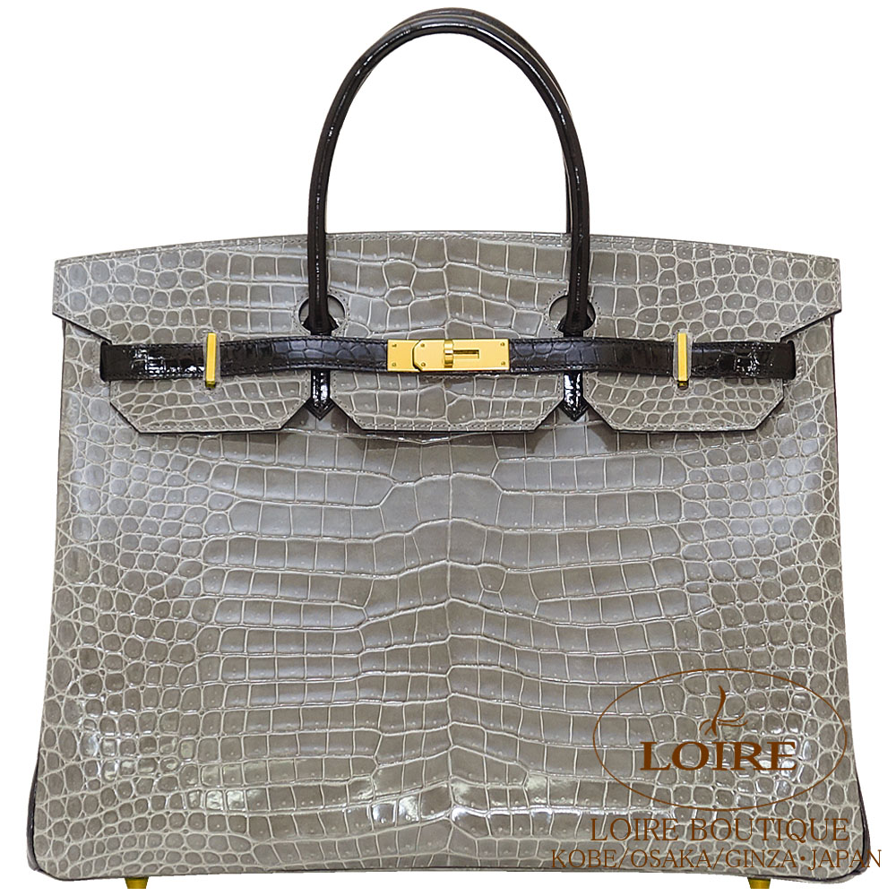 エルメス<br>バーキン 40cm<br>パーソナル<br>グリトゥールトゥレール×クロ<br>クロコダイル ポロサス<br>ゴールド金具