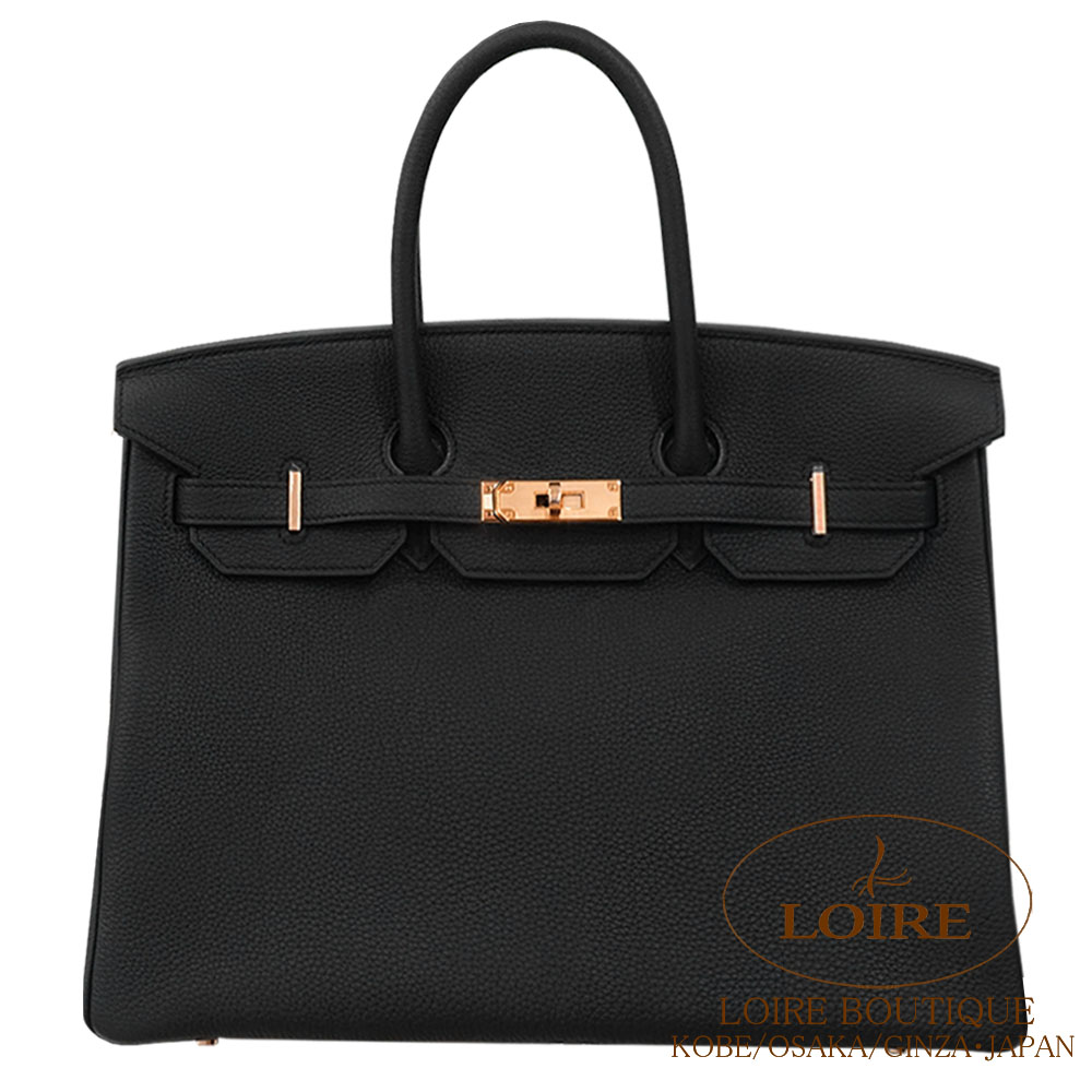 エルメス<br>バーキン 35cm<br>クロ<br>トゴ<br>ローズゴールド金具