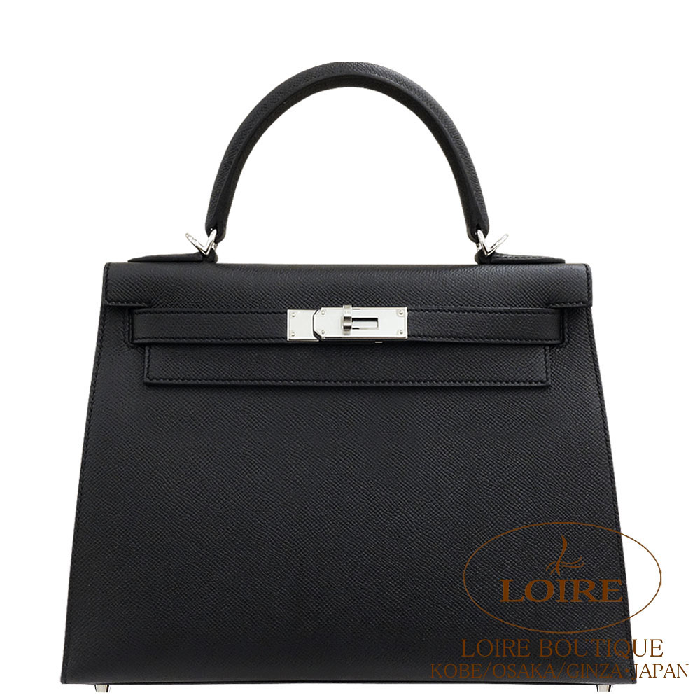 エルメス<br>ケリー 28cm 外縫い<br>クロ<br>エプソン<br>シルバー金具
