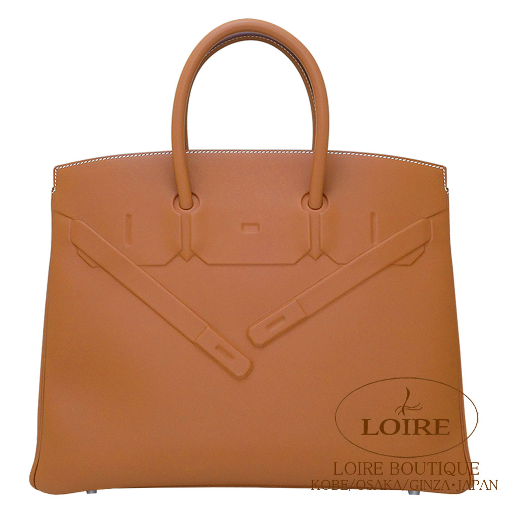 エルメス<br>バーキン 35cm<br>シャドー<br>ゴールド<br>エヴァーカーフ<br>シルバー金具