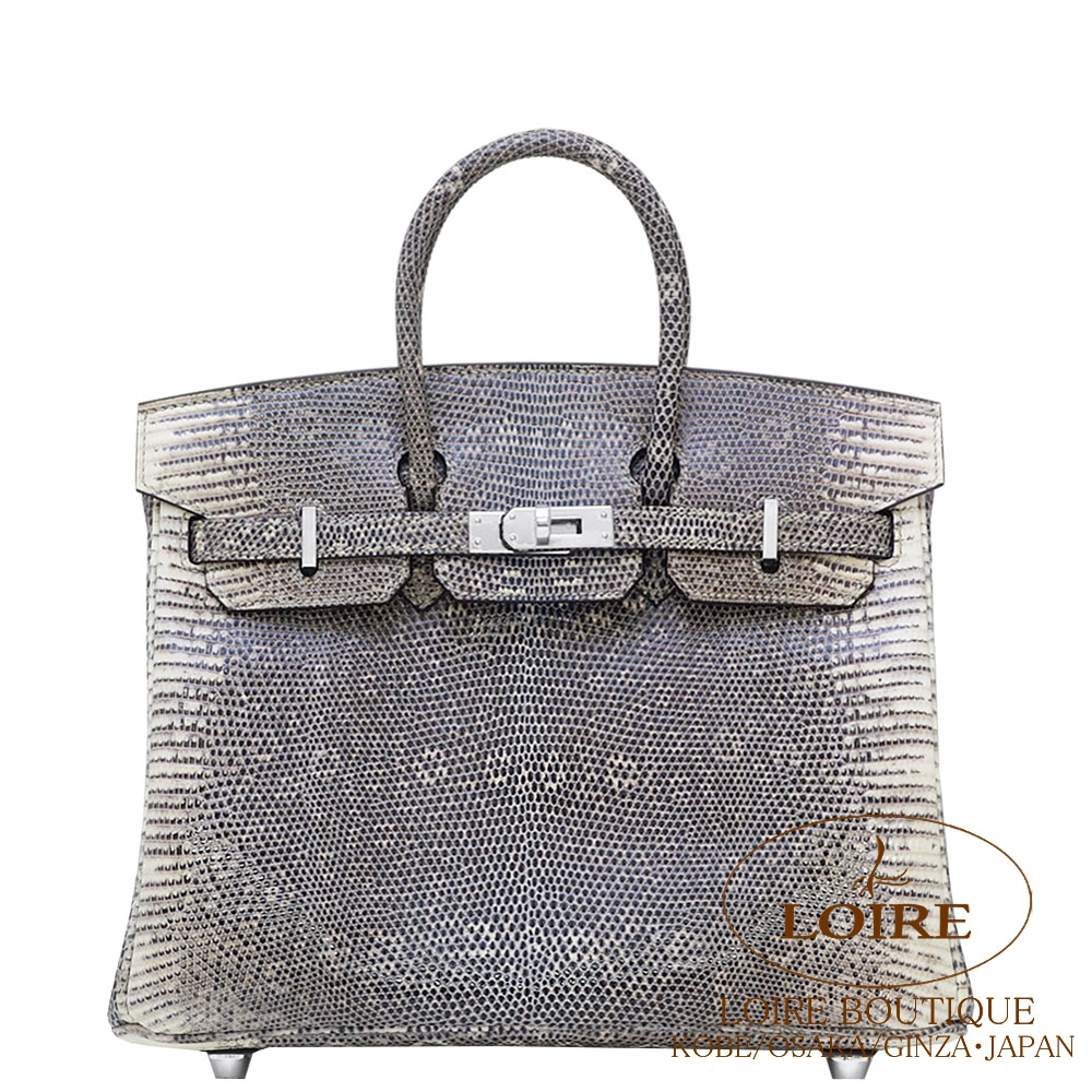 エルメス<br>バーキン 25cm<br>オンブレ<br>リザードナチュラ<br>シルバー金具　