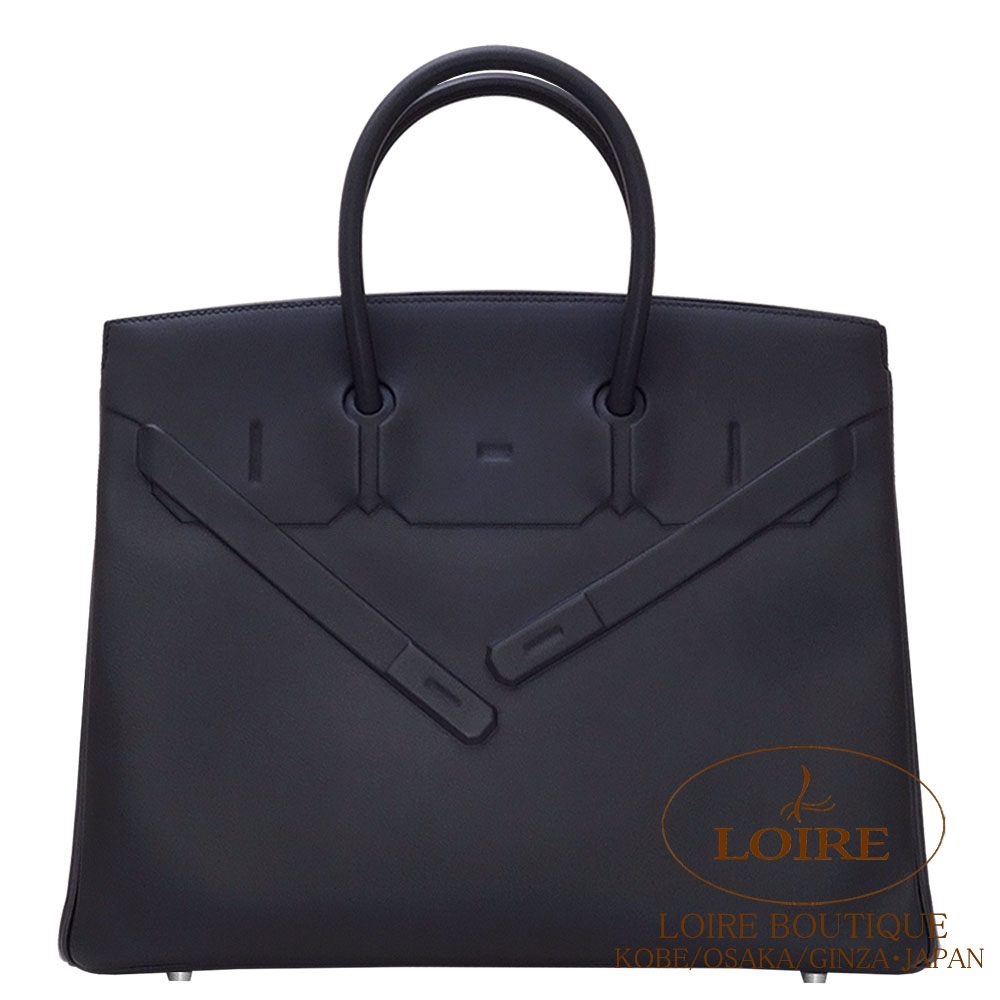 エルメス<br>バーキン 35cm<br>シャドー<br>クロ<br>エヴァーカーフ<br>シルバー金具
