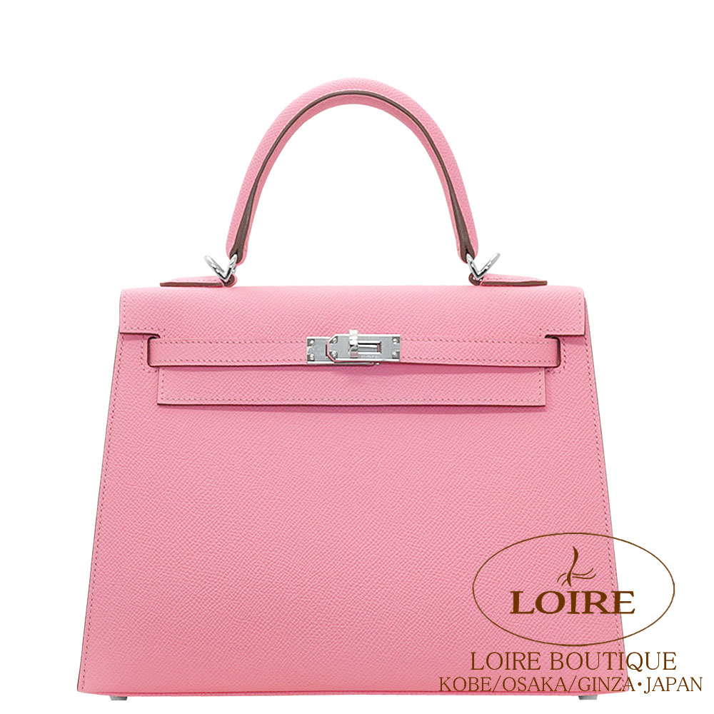 エルメス<br>ケリー 25cm 外縫い<br>ローズコンフェッティ<br>エプソン<br>シルバー金具