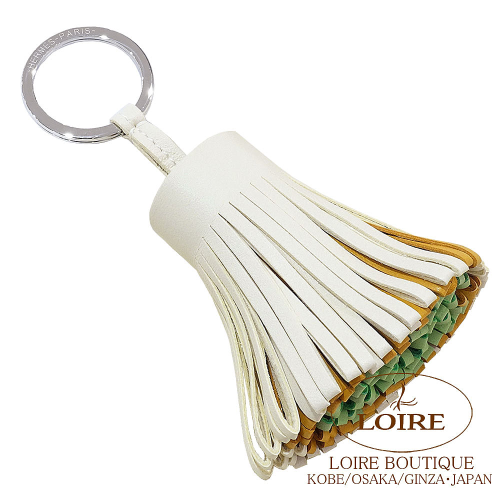 エルメス<br>カルメン キーリング<br>クレ×セサミ×ヴェールクリケット<br>ラムスキン<br>シルバー金具　