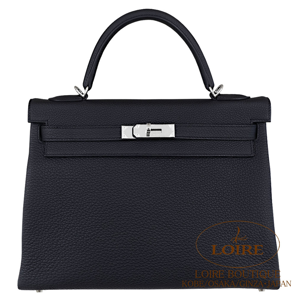 エルメス<br>ケリー 32cm 内縫い<br>クロ<br>トゴ<br>シルバー金具