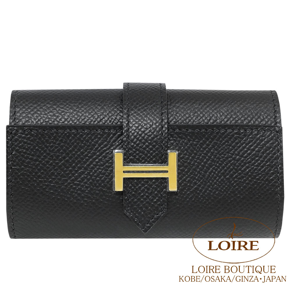 エルメス<br>ベアン キーケース 4連<br>クロ<br>エプソン<br>ゴールド金具