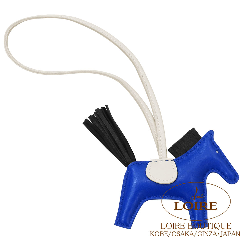 エルメス<br> ロデオ PM チャーム<br>ブルーフランス×クロ×クレ<br>アニオン×コットン