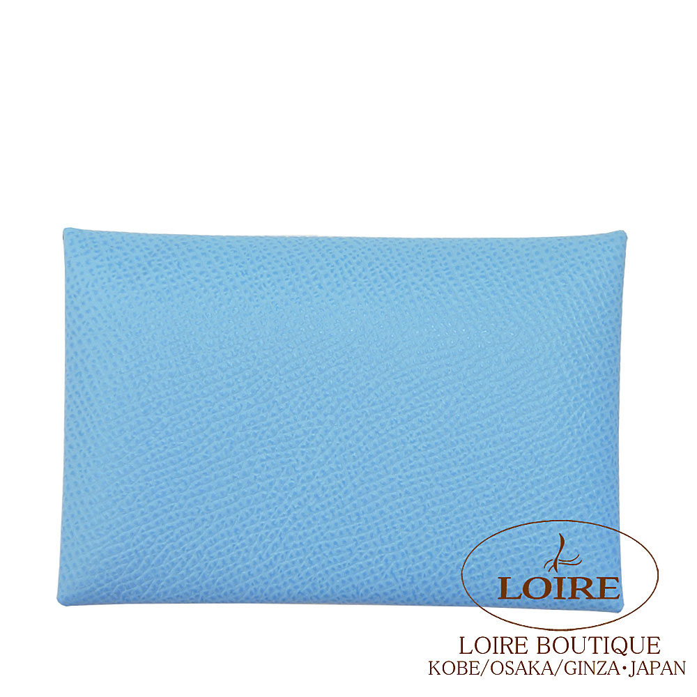 エルメス<br>カルヴィ カードケース<br>セレステ<br>エプソン<br>シルバー金具