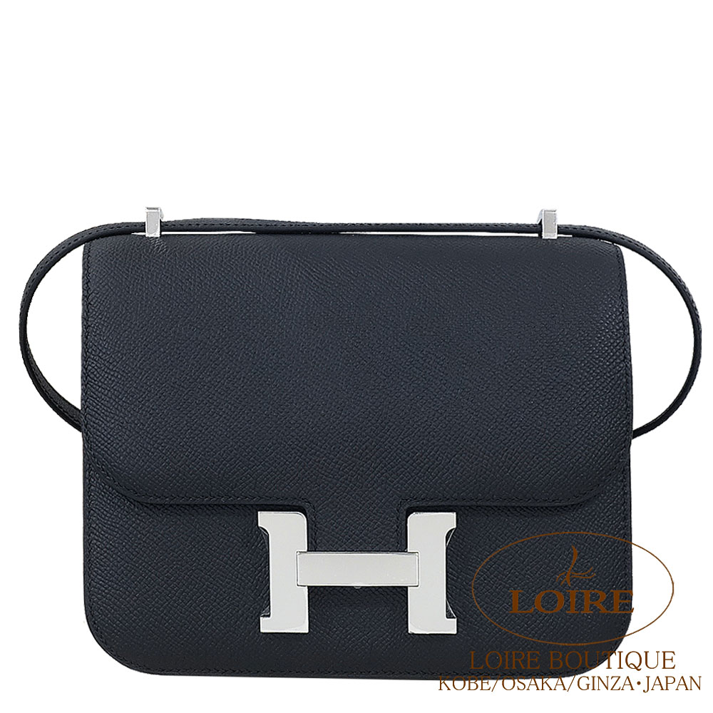 エルメス<br>コンスタンス ミニ<br>ミラー付き<br>クロ<br>エプソン<br>シルバー金具