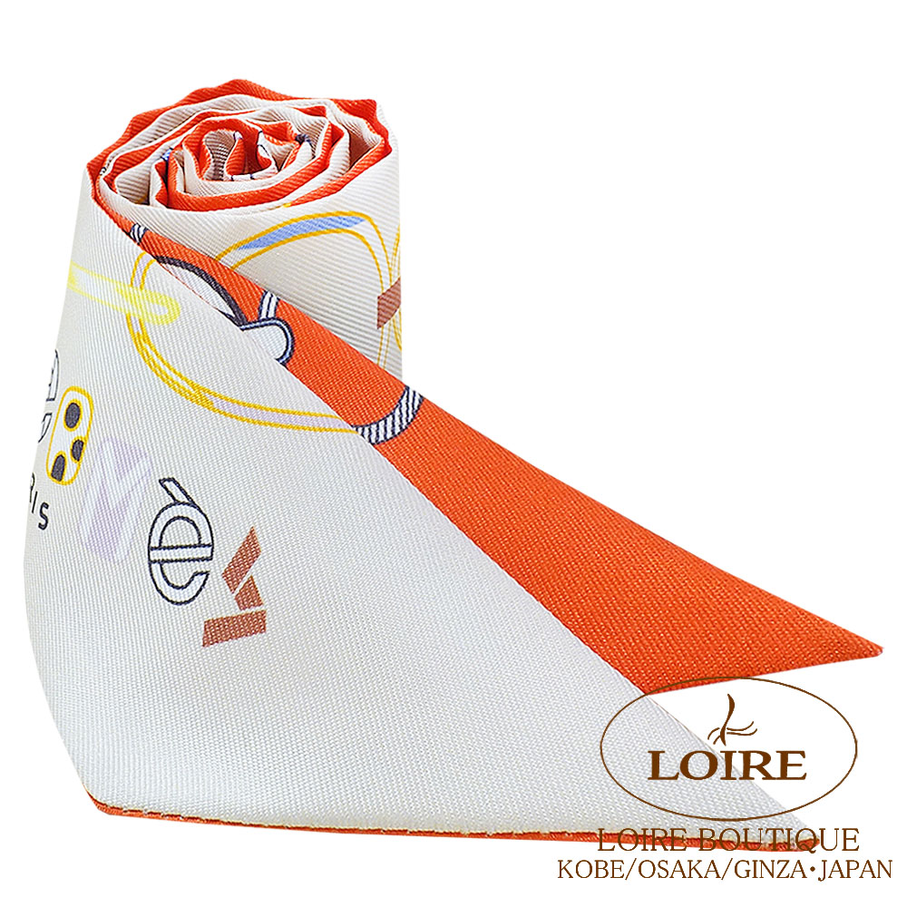 エルメス<br>トゥイリー<br>ド・レ・ブックル<br>クリーム×ルージュ×ブルーシエル<br>シルク