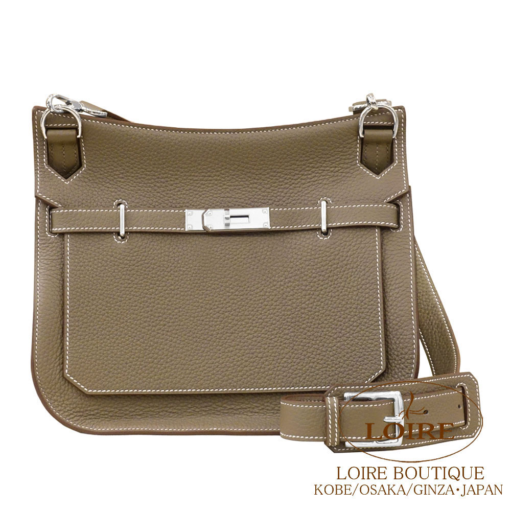 エルメス<br>ジプシエール 28cm<br>エトゥープ×エトゥープ<br>クレマンス<br>シルバー金具